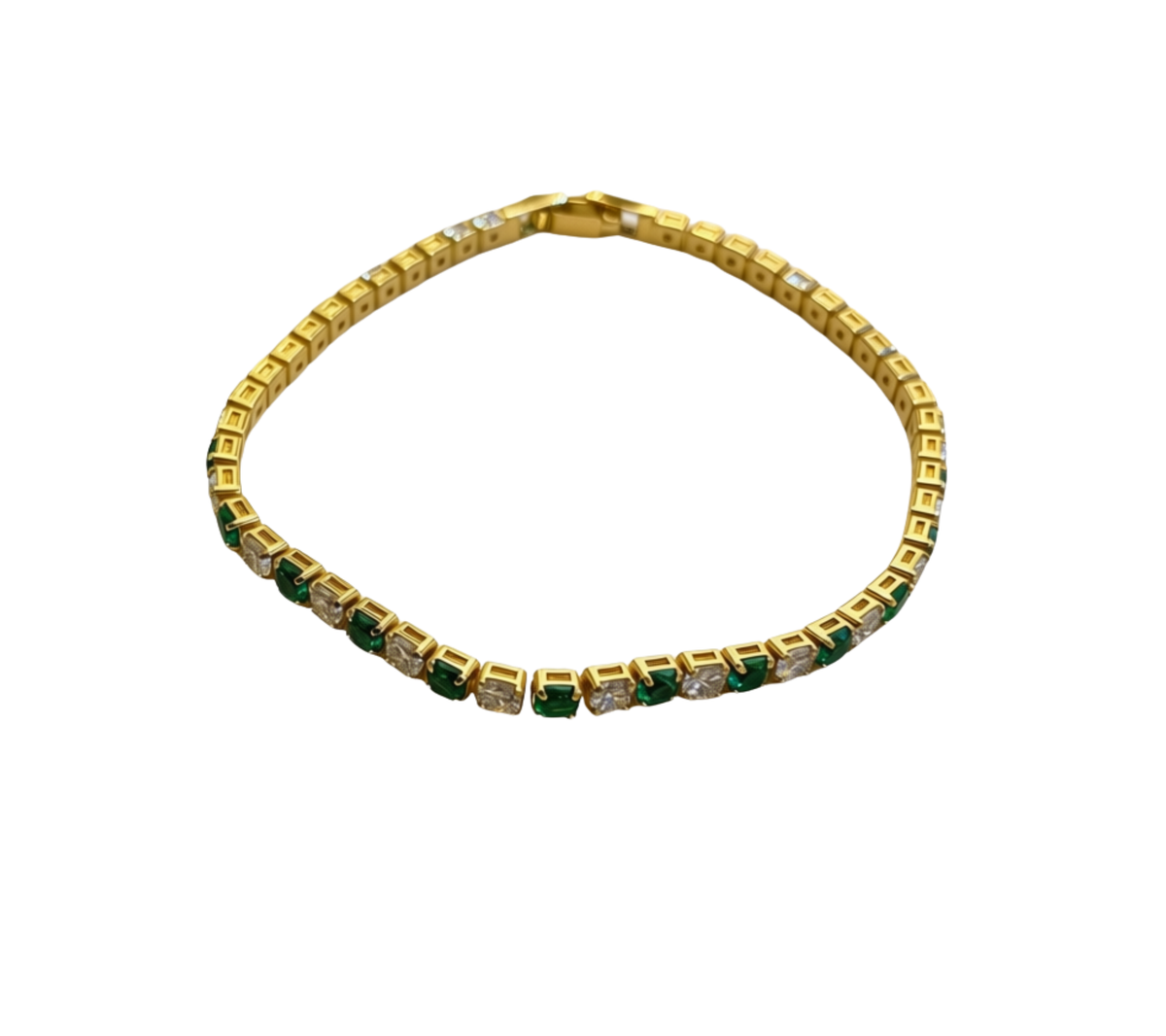 GREEN TENNIS BRACELET