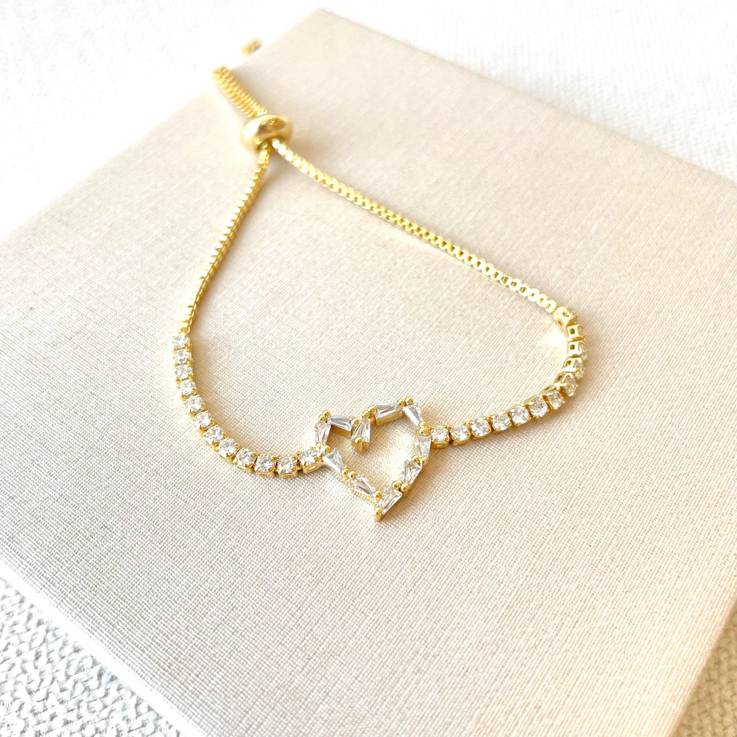 PULSERA CORAZON BRILLANTE