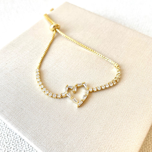 PULSERA CORAZON BRILLANTE