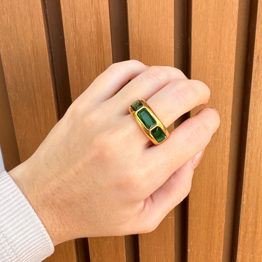 ANILLO VERDE (TALLA 7)