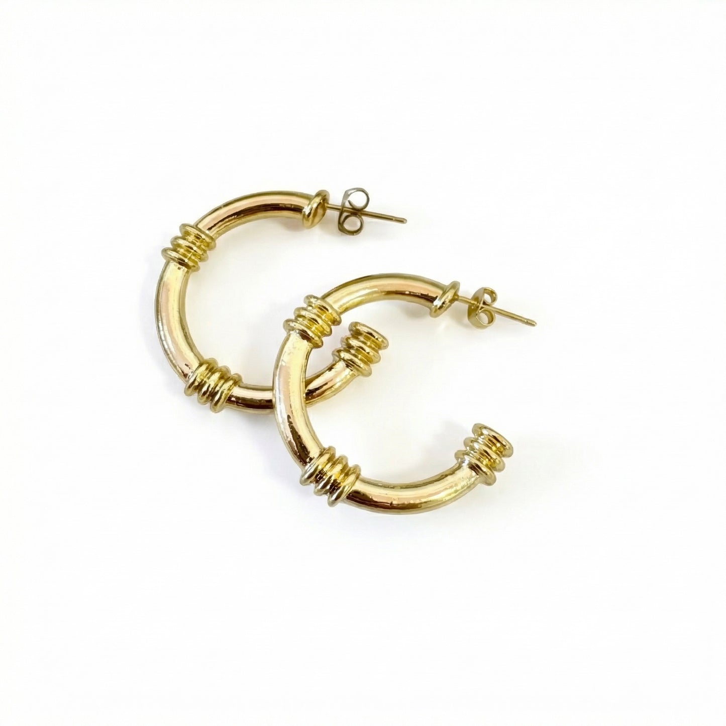 ARGOLLAS BRONCE CON BAÑO EN ORO