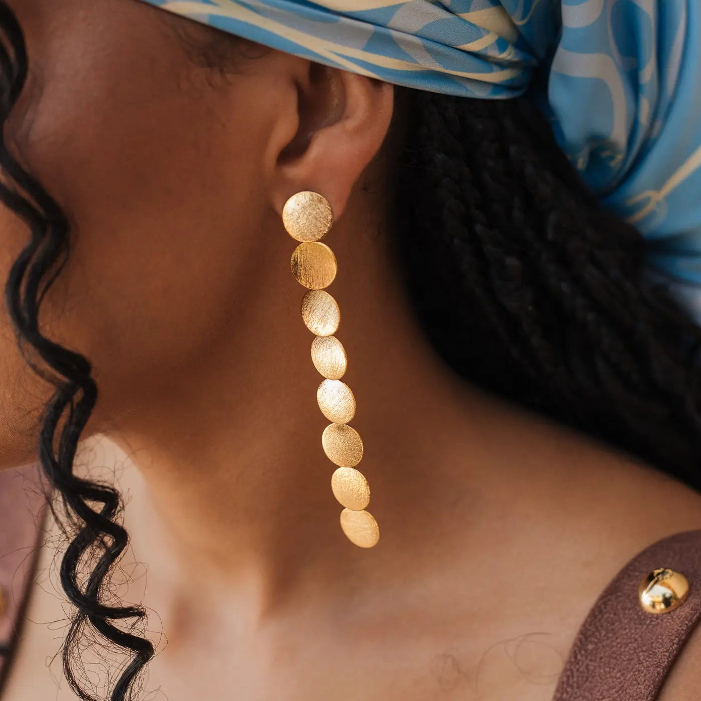 POLKA LONG EARRINGS