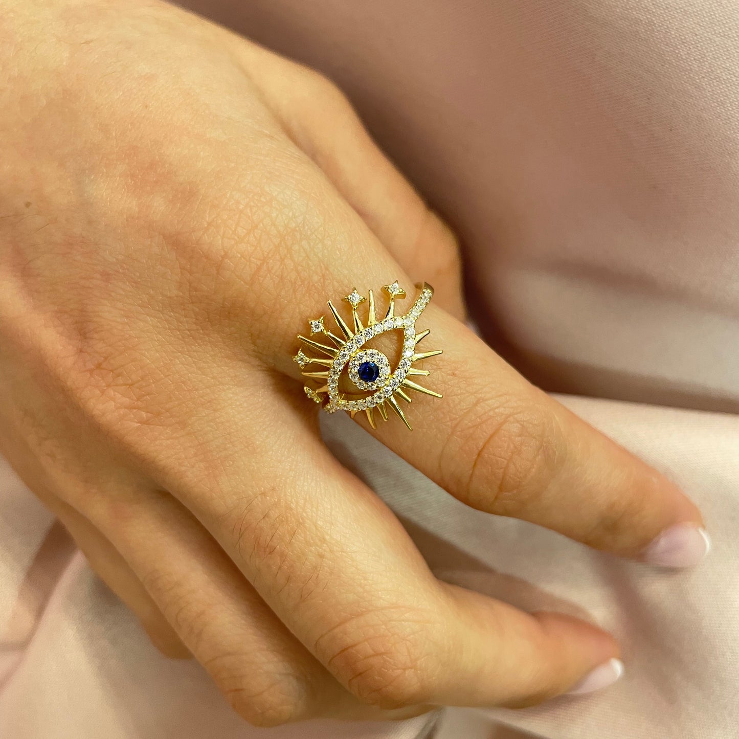 ANILLO OJO TURCO AZUL