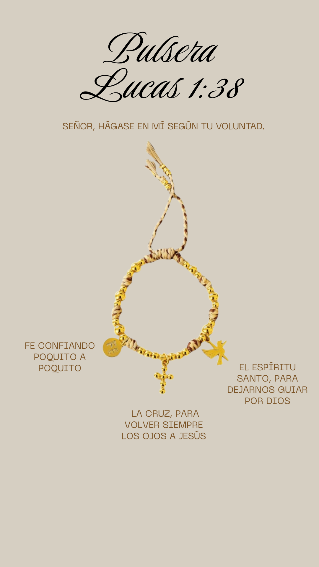 PULSERA LUCAS 1:38 HAGASE EN MI TU VOLUNTAD
