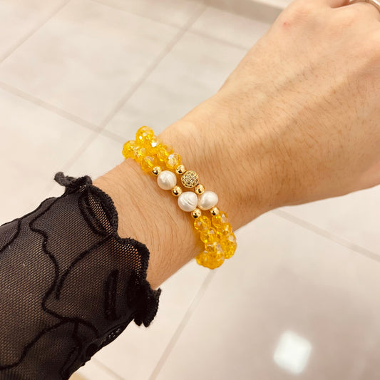 SET DE PULSERAS AMARILLO