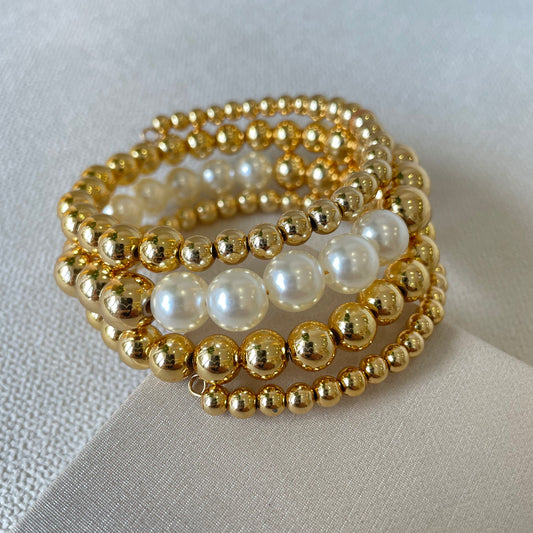 ESPIRAL CON PERLAS ACRILICAS
