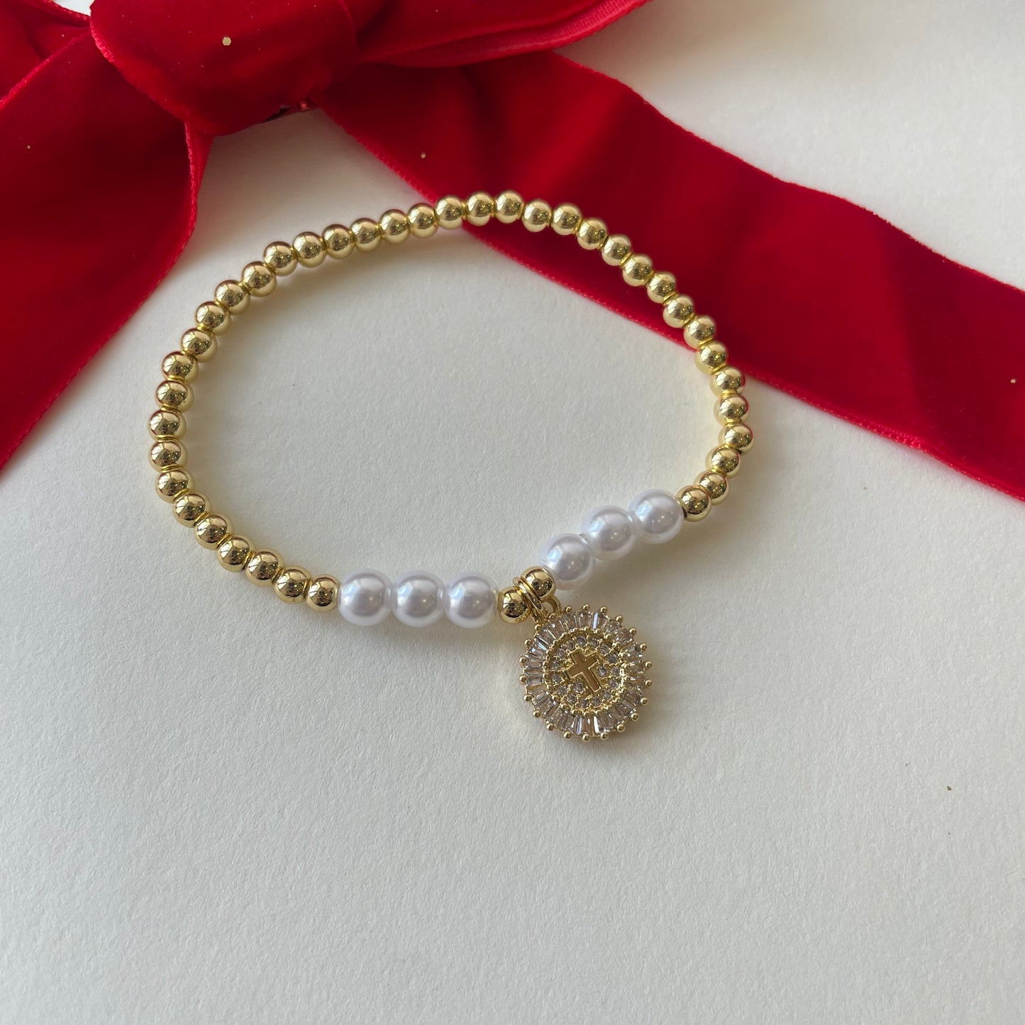 PULSERA CRUZ BRILLANTE