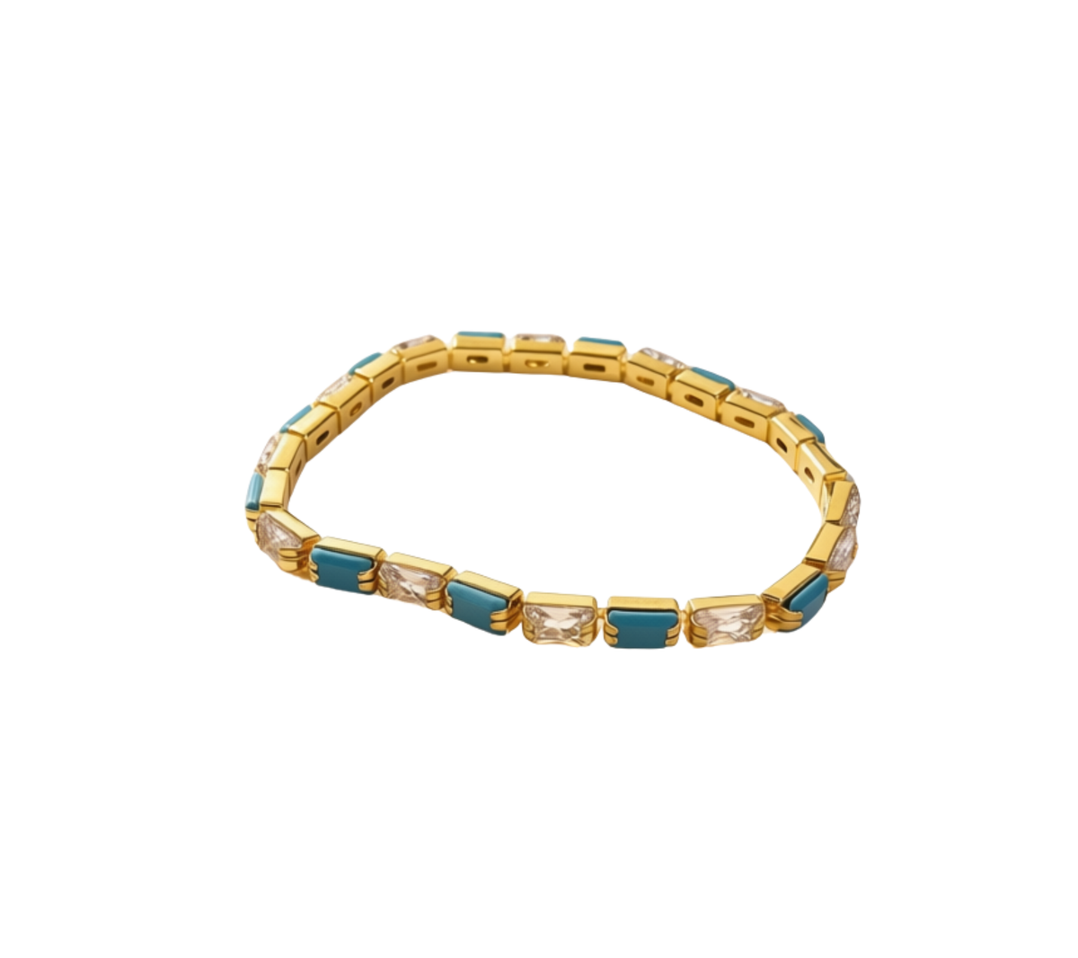 TENNIS BRACELETS AQUA CLEAR