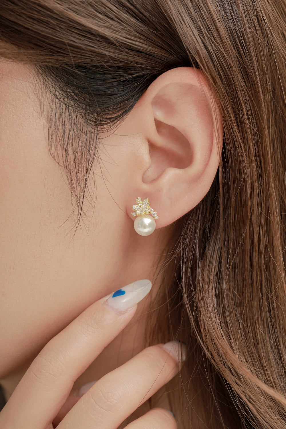 FLOWER PEARL STUD