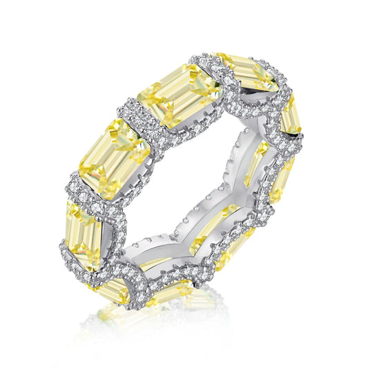 MATERIAL GIRL YELLOW RING (PLATA 925)