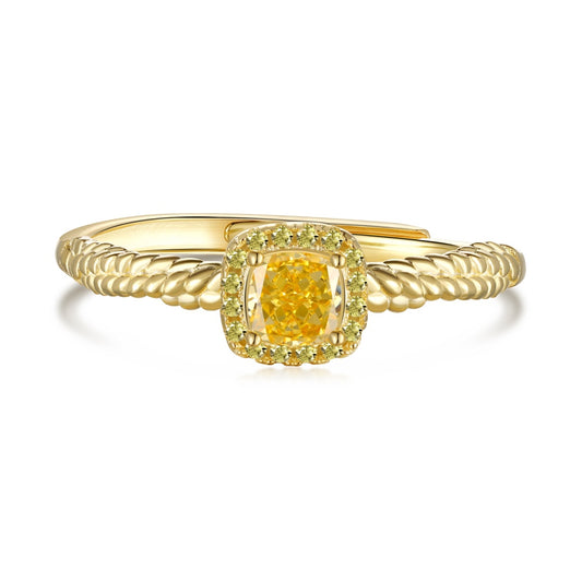 YELLOW STONE RING AJUSTABLE