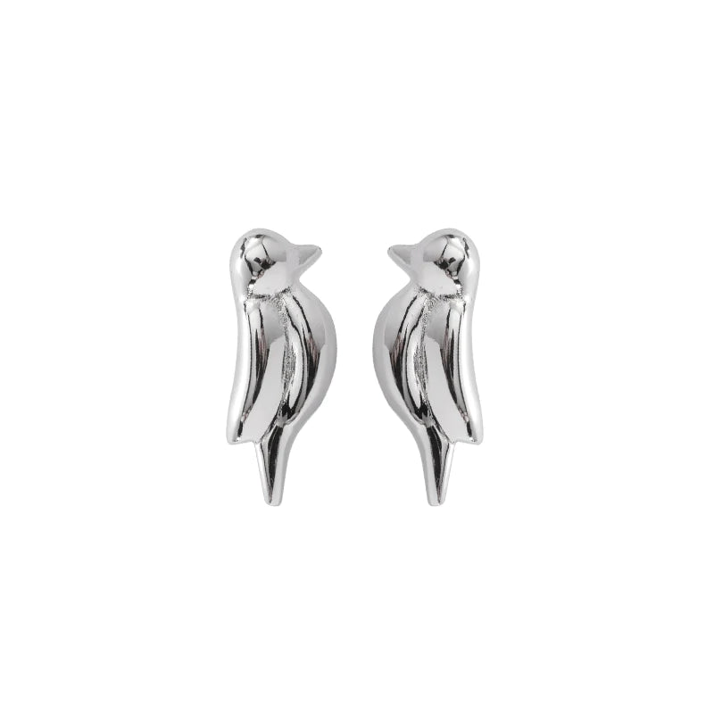 PASSARO P SILVER EARRINGS