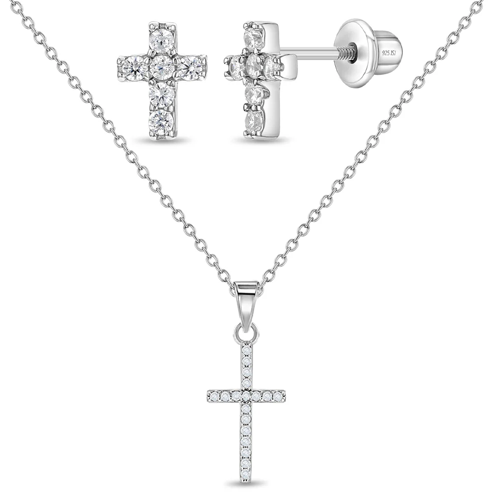 TINY CROSS PLATA 925