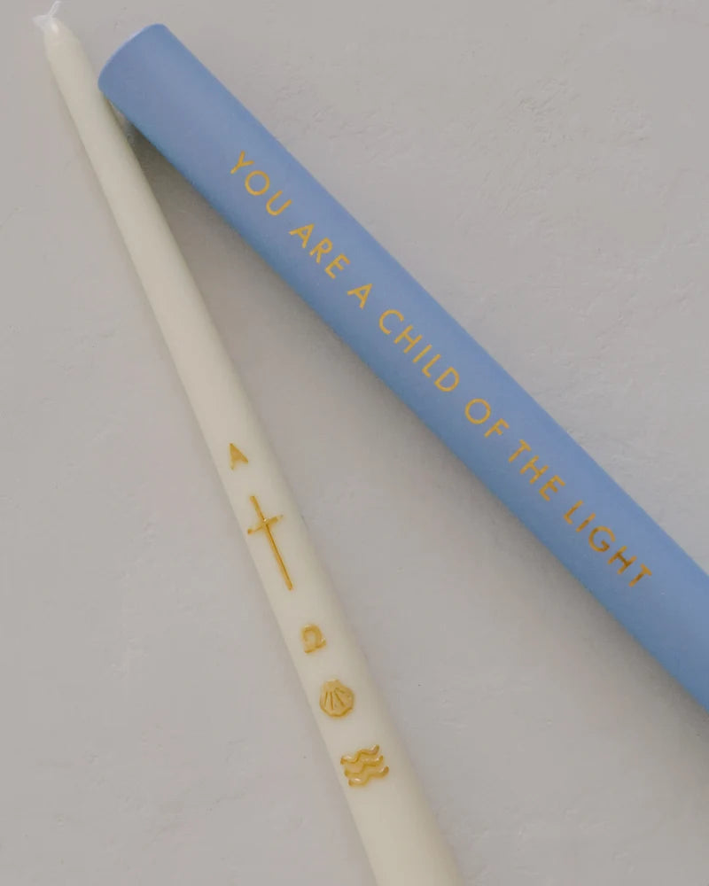 ALPHA & OMEGA BAPTISM CANDLE