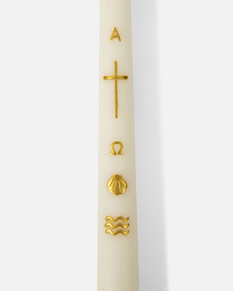 ALPHA & OMEGA BAPTISM CANDLE