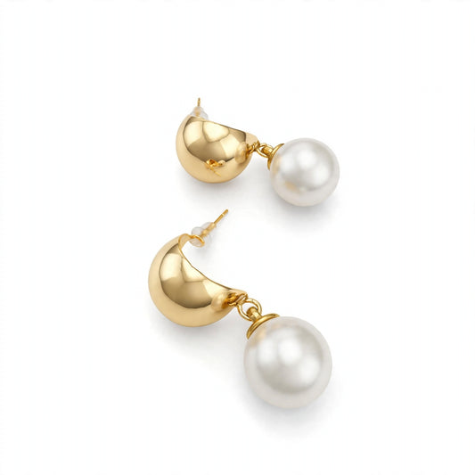 ARETES PERLA ACRILICA
