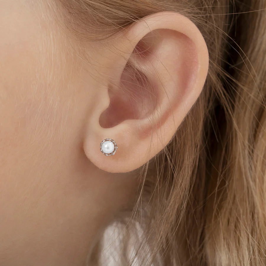 PEARL STUD PLATA 925