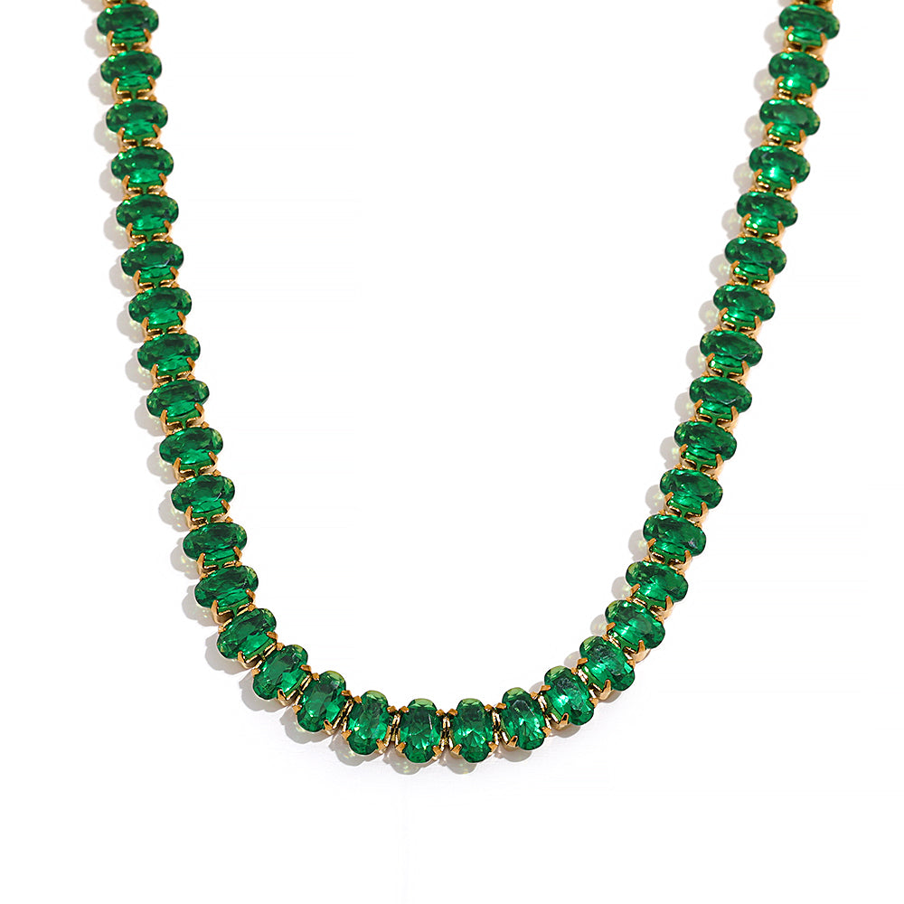 GREEN ZIRCONIA NECKLACE