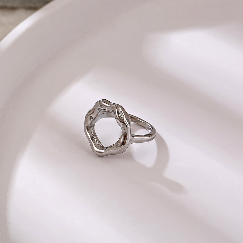 SILVER COOKIE RING